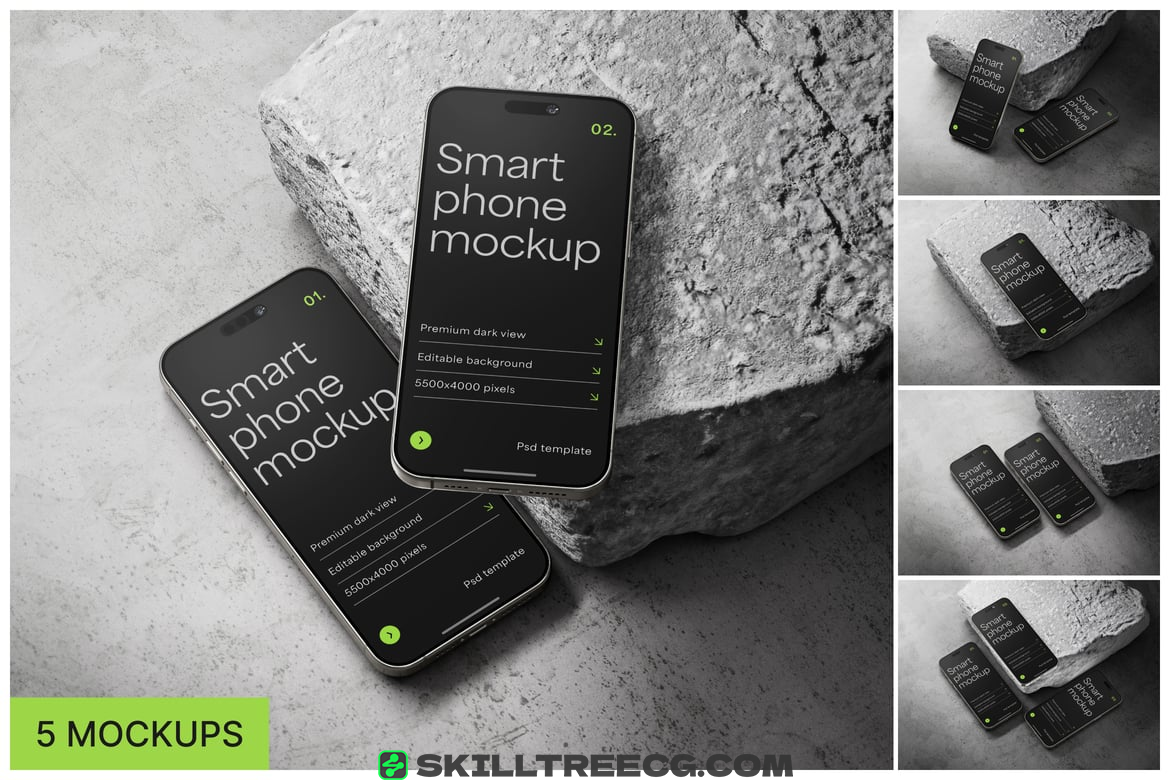 iPhone 15 Pro Mockup Set（395541）-技能树